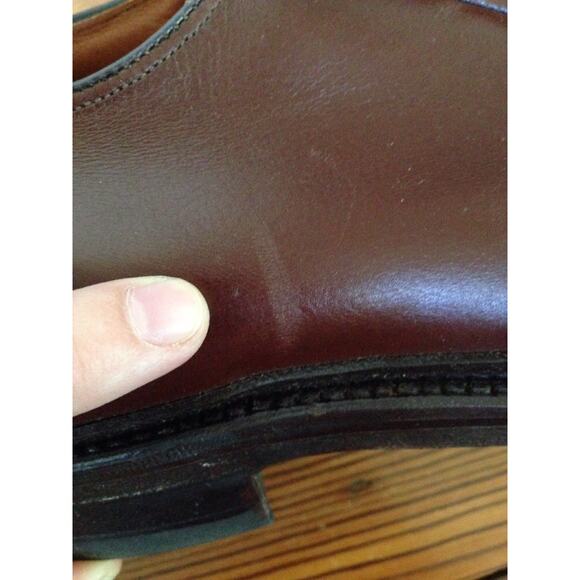 Vintage 1975 Lewis & Thos Saltz J&M Brown Leather Mens Shoes Oxfords 8C 41 main image 10